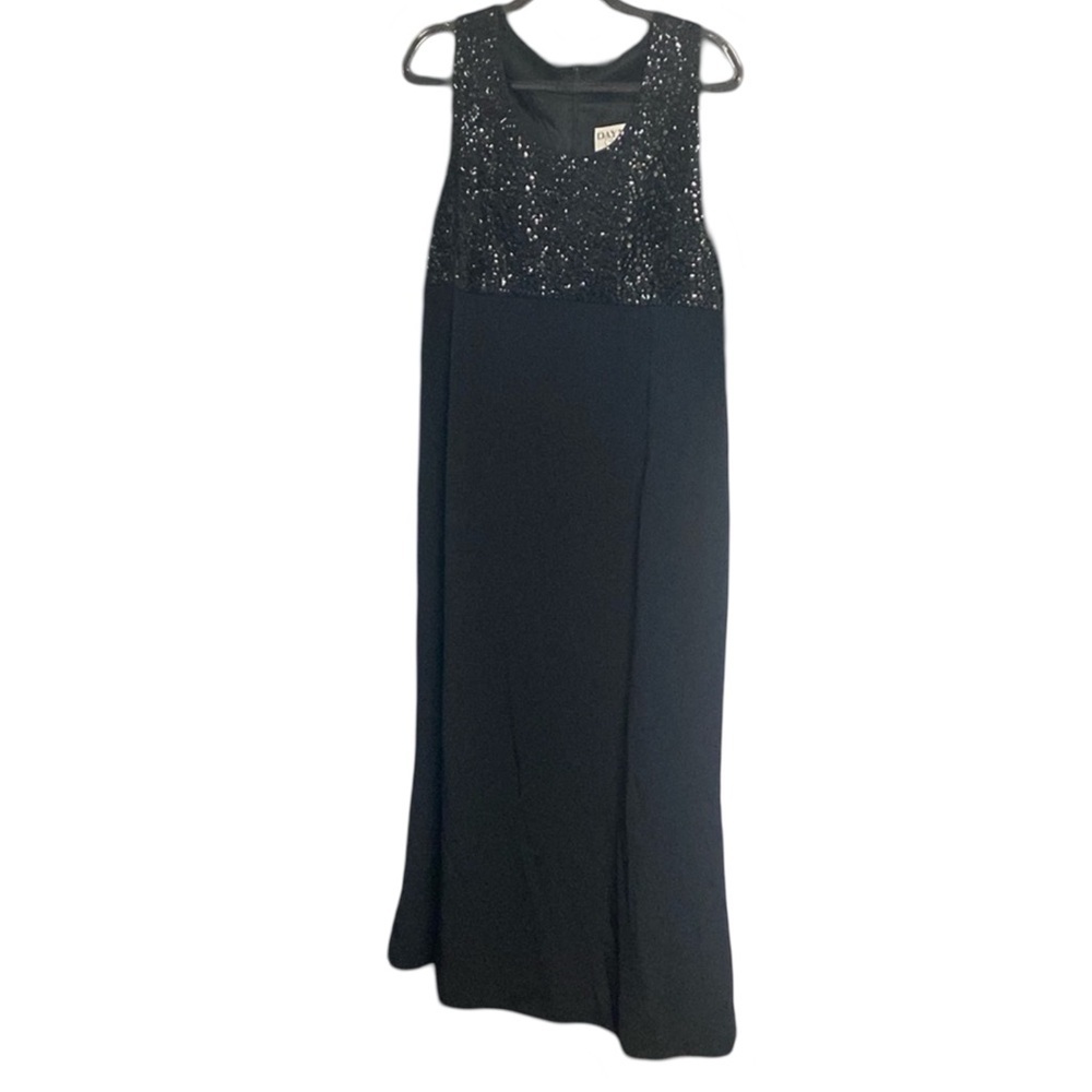 Daymor Couture black sequins gown size 16